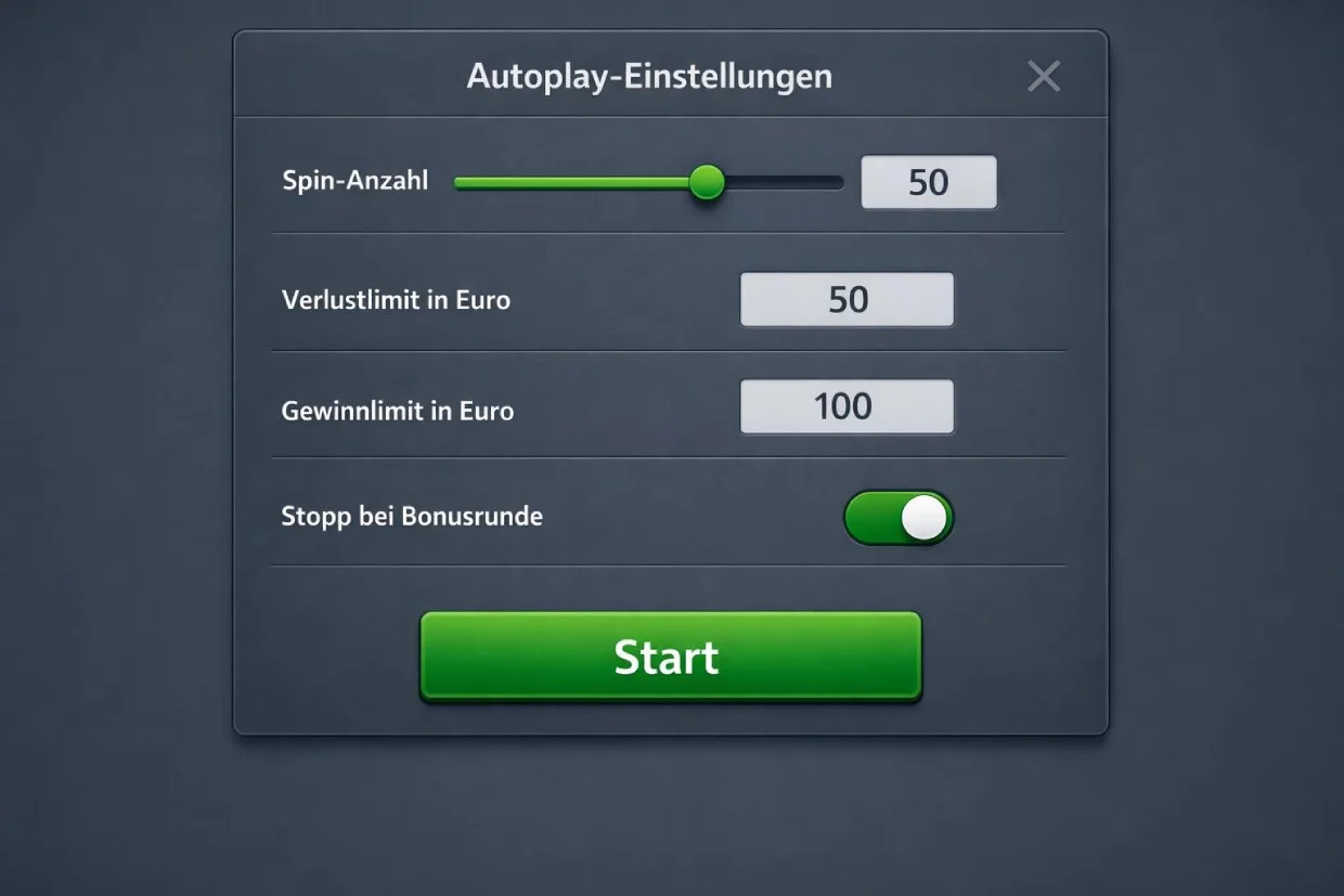 Autoplay-Einstellungen kontrolliert nutzen im Casino ohne Pause
